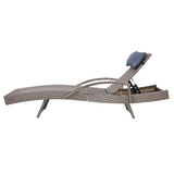 darrahopens Furniture > Outdoor Gardeon Set of 2 Sun Lounge Outdoor Furniture Wicker Lounger Rattan Day Bed Garden Patio Grey