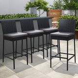 darrahopens Furniture > Outdoor Gardeon Set of 4 Outdoor Bar Stools Dining Chairs Wicker Furniture