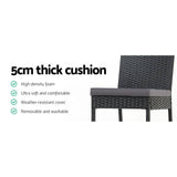 darrahopens Furniture > Outdoor Gardeon Set of 4 Outdoor Bar Stools Dining Chairs Wicker Furniture