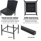 darrahopens Furniture > Outdoor Gardeon Set of 4 Outdoor Bar Stools Dining Chairs Wicker Furniture