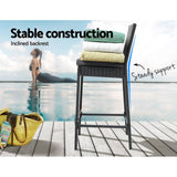 darrahopens Furniture > Outdoor Gardeon Set of 4 Outdoor Bar Stools Dining Chairs Wicker Furniture