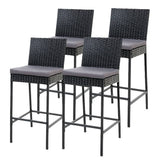 darrahopens Furniture > Outdoor Gardeon Set of 4 Outdoor Bar Stools Dining Chairs Wicker Furniture