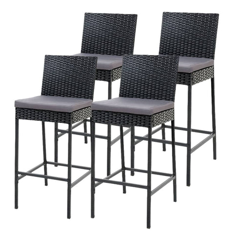 darrahopens Furniture > Outdoor Gardeon Set of 4 Outdoor Bar Stools Dining Chairs Wicker Furniture