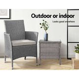 darrahopens Furniture > Outdoor Gardeon Side Table Coffee Patio Desk Outdoor Furniture Rattan Indoor Garden Grey