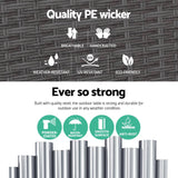 darrahopens Furniture > Outdoor Gardeon Side Table Coffee Patio Desk Outdoor Furniture Rattan Indoor Garden Grey