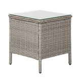 darrahopens Furniture > Outdoor Gardeon Side Table Coffee Patio Desk Outdoor Furniture Rattan Indoor Garden Grey