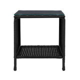 darrahopens Furniture > Outdoor Gardeon Side Table Coffee Patio Outdoor Furniture Rattan Desk Indoor Garden Black