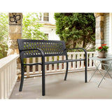 darrahopens Furniture > Outdoor Gardeon Steel Modern Garden Bench - Black