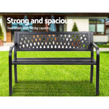 darrahopens Furniture > Outdoor Gardeon Steel Modern Garden Bench - Black