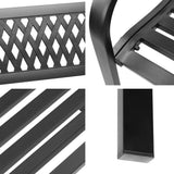 darrahopens Furniture > Outdoor Gardeon Steel Modern Garden Bench - Black