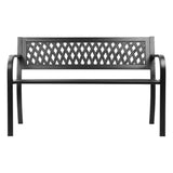 darrahopens Furniture > Outdoor Gardeon Steel Modern Garden Bench - Black