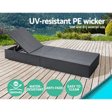 darrahopens Furniture > Outdoor Gardeon Sun Lounge Outdoor Furniture Day Bed Wicker Rattan Garden Sofa