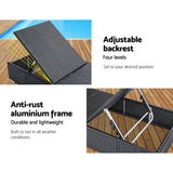 darrahopens Furniture > Outdoor Gardeon Sun Lounge Outdoor Furniture Day Bed Wicker Rattan Garden Sofa
