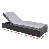 darrahopens Furniture > Outdoor Gardeon Sun Lounge Outdoor Furniture Day Bed Wicker Rattan Garden Sofa