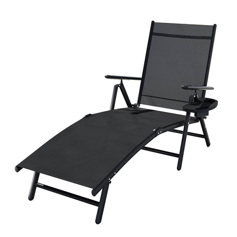 Darrahopens Furniture > Outdoor Gardeon Sun Lounge Outdoor Lounger Recliner Chair Foldable Patio Furniture