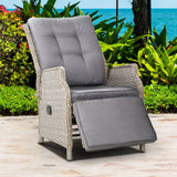 darrahopens Furniture > Outdoor Gardeon Sun lounge Setting Recliner Chair Outdoor Furniture Patio Wicker Sofa