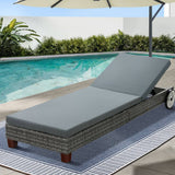 Darrahopens Furniture > Outdoor Gardeon Sun Lounge Wicker Lounger Day Bed Wheel Patio Outdoor Furniture Setting