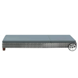 Darrahopens Furniture > Outdoor Gardeon Sun Lounge Wicker Lounger Day Bed Wheel Patio Outdoor Furniture Setting