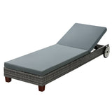 Darrahopens Furniture > Outdoor Gardeon Sun Lounge Wicker Lounger Day Bed Wheel Patio Outdoor Furniture Setting