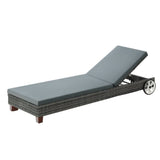 Darrahopens Furniture > Outdoor Gardeon Sun Lounge Wicker Lounger Day Bed Wheel Patio Outdoor Furniture Setting