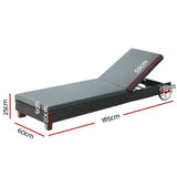 Darrahopens Furniture > Outdoor Gardeon Sun Lounge Wicker Lounger Day Bed Wheel Patio Outdoor Furniture Setting