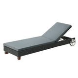 Darrahopens Furniture > Outdoor Gardeon Sun Lounge Wicker Lounger Day Bed Wheel Patio Outdoor Furniture Setting