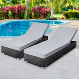 darrahopens Furniture > Outdoor Gardeon Sun Lounge Wicker Lounger Outdoor Furniture Rattan Garden Day Bed Sofa Black