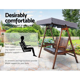 darrahopens Furniture > Outdoor Gardeon Swing Chair Wooden Garden Bench Canopy 2 Seater Outdoor Furniture
