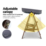darrahopens Furniture > Outdoor Gardeon Swing Chair Wooden Garden Bench Canopy 2 Seater Outdoor Furniture