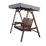 darrahopens Furniture > Outdoor Gardeon Swing Chair Wooden Garden Bench Canopy 2 Seater Outdoor Furniture
