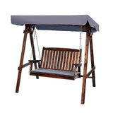 darrahopens Furniture > Outdoor Gardeon Swing Chair Wooden Garden Bench Canopy 2 Seater Outdoor Furniture