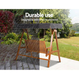 darrahopens Furniture > Outdoor Gardeon Swing Chair Wooden Garden Bench Canopy 2 Seater Outdoor Furniture