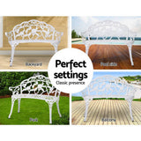 darrahopens Furniture > Outdoor Gardeon Victorian Garden Bench White