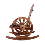 darrahopens Furniture > Outdoor Gardeon Wagon Wheels Rocking Chair - Brown