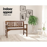 darrahopens Furniture > Outdoor Gardeon Wooden Garden Bench 2 Seat Patio Furniture Timber Outdoor Lounge Chair Natural