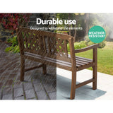 darrahopens Furniture > Outdoor Gardeon Wooden Garden Bench 2 Seat Patio Furniture Timber Outdoor Lounge Chair Natural