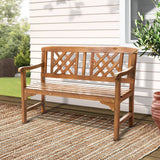 darrahopens Furniture > Outdoor Gardeon Wooden Garden Bench 2 Seat Patio Furniture Timber Outdoor Lounge Chair Natural