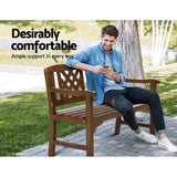 darrahopens Furniture > Outdoor Gardeon Wooden Garden Bench 2 Seat Patio Furniture Timber Outdoor Lounge Chair Natural