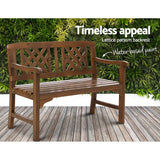 darrahopens Furniture > Outdoor Gardeon Wooden Garden Bench 2 Seat Patio Furniture Timber Outdoor Lounge Chair Natural
