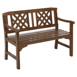 darrahopens Furniture > Outdoor Gardeon Wooden Garden Bench 2 Seat Patio Furniture Timber Outdoor Lounge Chair Natural