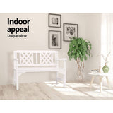 darrahopens Furniture > Outdoor Gardeon Wooden Garden Bench 2 Seat Patio Furniture Timber Outdoor Lounge Chair White