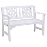 darrahopens Furniture > Outdoor Gardeon Wooden Garden Bench 2 Seat Patio Furniture Timber Outdoor Lounge Chair White