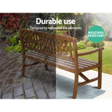 darrahopens Furniture > Outdoor Gardeon Wooden Garden Bench 3 Seat Patio Furniture Timber Outdoor Lounge Chair Natural
