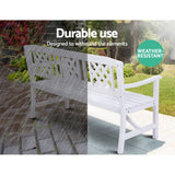 darrahopens Furniture > Outdoor Gardeon Wooden Garden Bench 3 Seat Patio Furniture Timber Outdoor Lounge Chair White