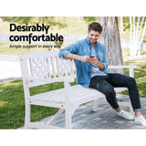 darrahopens Furniture > Outdoor Gardeon Wooden Garden Bench 3 Seat Patio Furniture Timber Outdoor Lounge Chair White