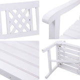 darrahopens Furniture > Outdoor Gardeon Wooden Garden Bench 3 Seat Patio Furniture Timber Outdoor Lounge Chair White