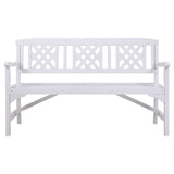 darrahopens Furniture > Outdoor Gardeon Wooden Garden Bench 3 Seat Patio Furniture Timber Outdoor Lounge Chair White