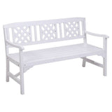 darrahopens Furniture > Outdoor Gardeon Wooden Garden Bench 3 Seat Patio Furniture Timber Outdoor Lounge Chair White