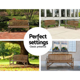 darrahopens Furniture > Outdoor Gardeon Wooden Garden Bench Chair Natural Outdoor Furniture Décor Patio Deck 3 Seater