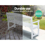 darrahopens Furniture > Outdoor Gardeon Wooden Garden Bench Chair Outdoor Furniture Patio Deck 3 Seater White